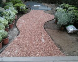 espace vert bordure bois composite
