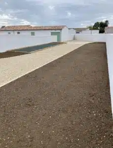 Chantier dalles gazon