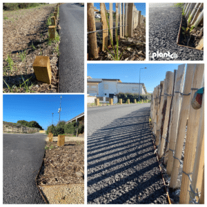 Voliges en acier forte épaisseur Plantco posée en bord de plage 2